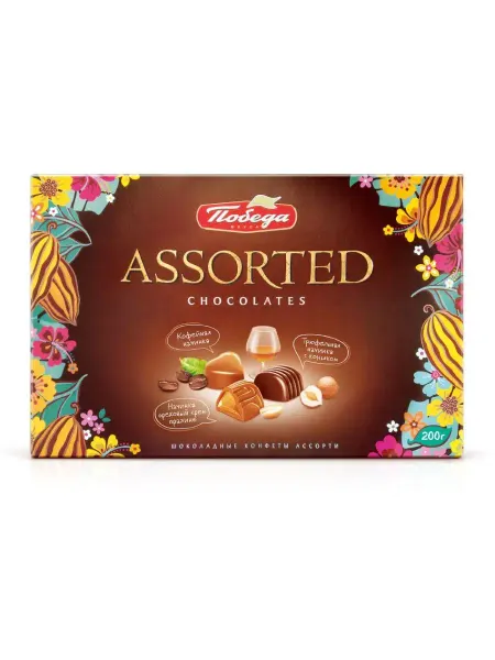 Победа Вкуса Конфеты шоколадные "Ассорти" в подарок, 200г
