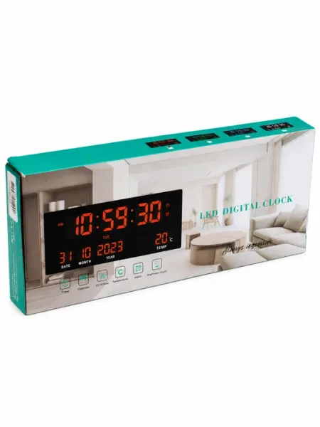 Светодиодные электронные часы LED Digital Clock с будильником, датой и температурой - Электронные будильники