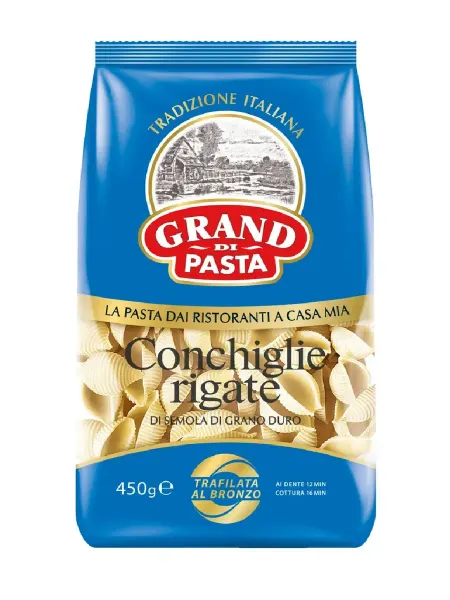 Makfa Макаронные изделия Grand di Pasta Conchiglie Rigate, 450 г