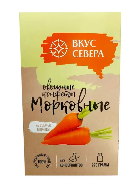 ТД Чай, Кофе Овощные конфеты морковные 270 гр