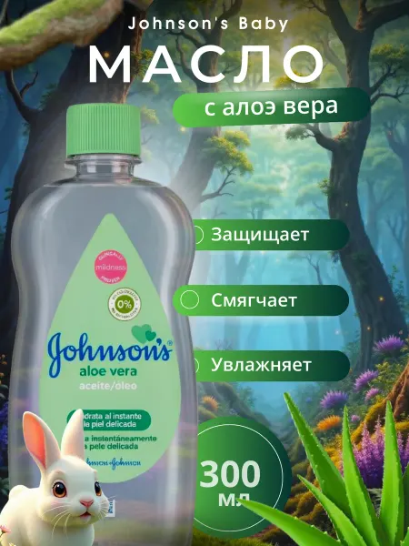 Johnsons baby Масло с алоэ вера 300мл