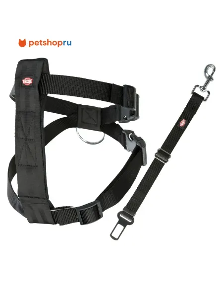Trixie Ремень безопасности для собак с шлейкой, 20-50 см
