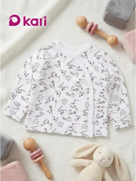 Kari baby Распашонка для новорожденных на кнопках с длинным рукавом