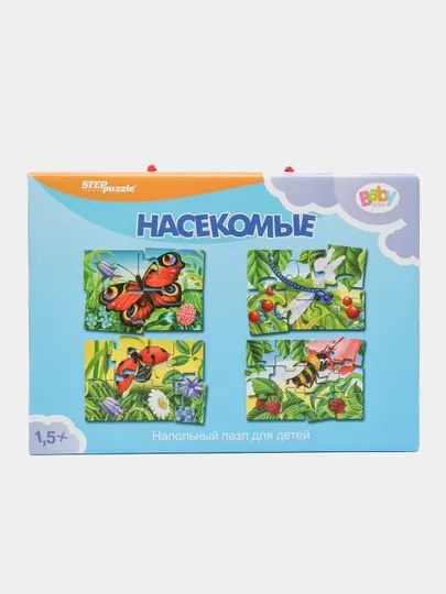 Напольный пазл-мозаика Step puzzle Насекомые Baby Step, средние
