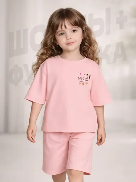 Baby Style Костюм детский спортивный с шортами оверсайз