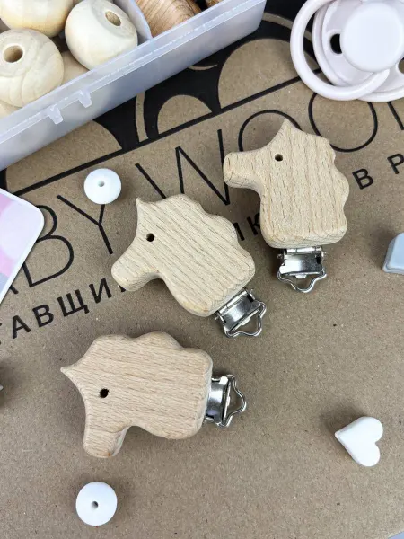 BABY WOODS Деревянные клипсы зажим прищепка