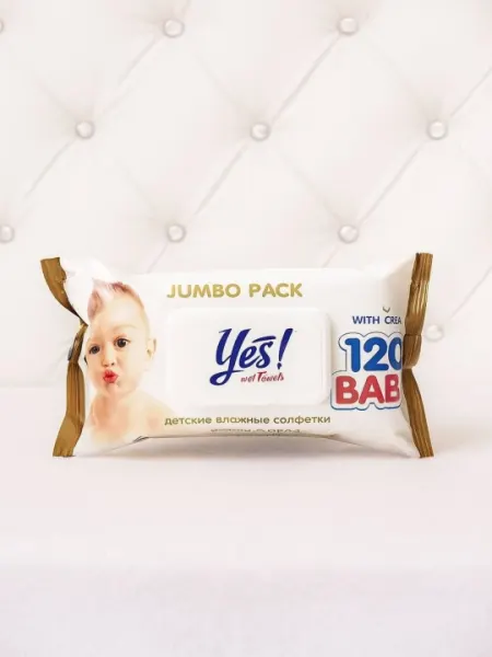 Влажные салфетки Yes baby, 120 шт