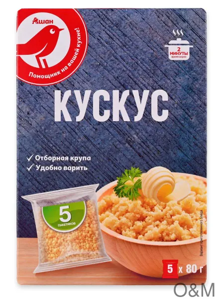 Кускус АШАН Красная птица в варочных