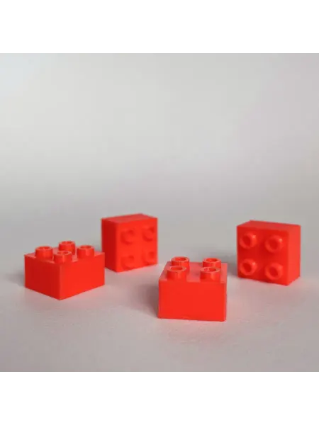 Колпачки на ниппель пластиковые, Кубик LEGO, 4шт
