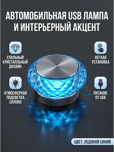 USB лампа LED подсветка для авто, повербанка, ноутбука