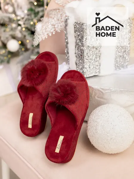 BADEN Тапочки домашние на танкетке