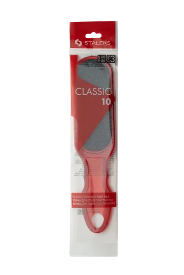 STALEKS Терка для стоп, пластиковая, CLASSIC 10 TYPE 3, 60/80 - Инструменты для маникюра