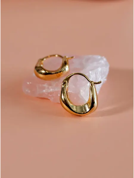 KIPS jewellery Серьги кольца маленькие под золото бижутерия