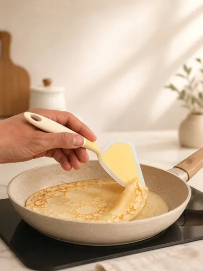 Силиконовая лопатка для блинов и яиц, кухонная лопатка для сковороды - Кухонные инструменты