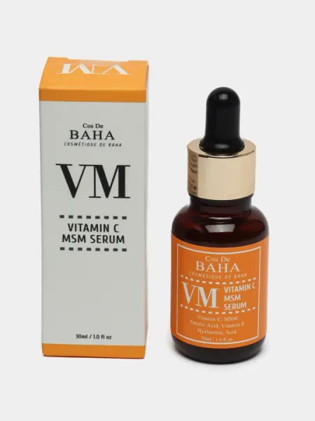 Осветляющая сыворотка с витамином С Cos De Baha Vitamin C MSM Serum, 30 мл