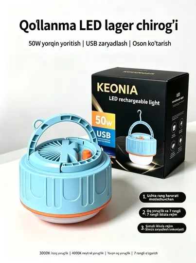 Портативная LED-лампа — аккумуляторная лампочка для экстренного освещения - Лампочки