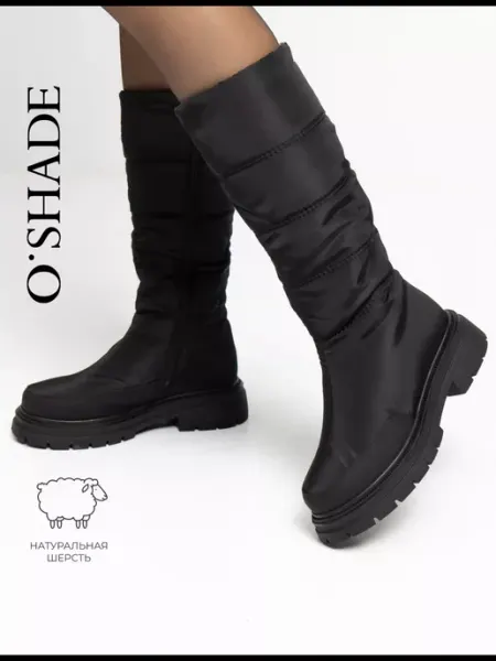 O`SHADE Сапоги дутики женские зимние высокие