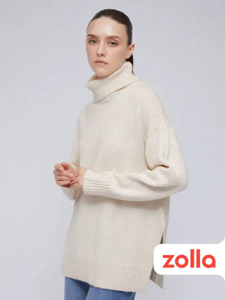 Zolla Женский вязаный свитер шерстяной