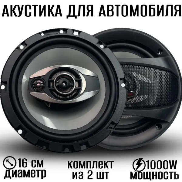 Колонки автомобильные Pioneer TS-1694 650 вт / коаксиальная акустика / динамики 16 см