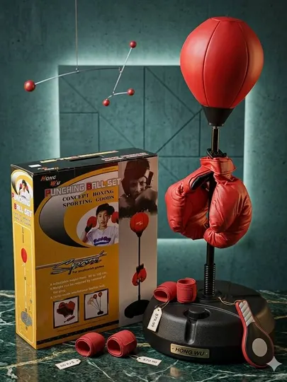 Боксерский тренажер для реакции с перчатками (Punching Ball Set)