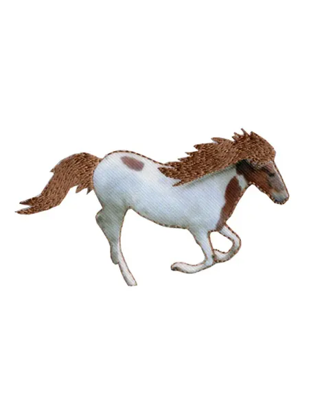 HKM Термоаппликация Pony galloppierend Schecke, 5х3см, 1шт