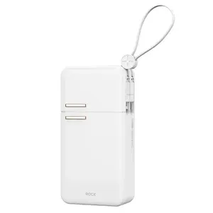 Внешний аккумулятор ROCK Y18 Fridge Series Fast Charging Power Bank with Cables белый
