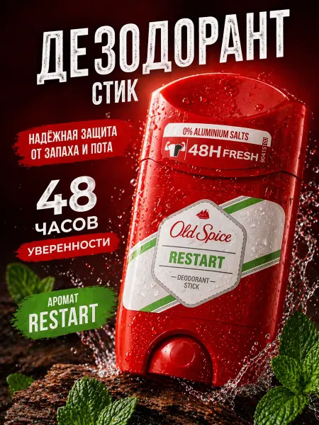 BANKCOSMETIC Мужской дезодорант стик Restart 50мл