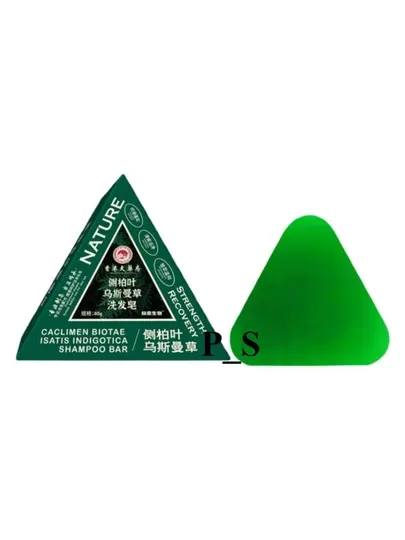 Треугольник мыло шампунь Usman Grass Soap, Caclimen Biotae Isatis Indigotica Shampoo Bar