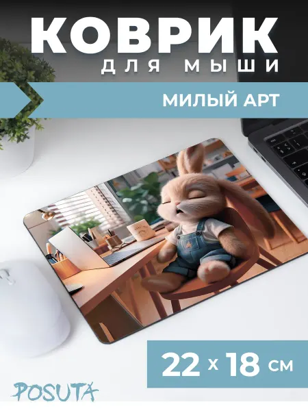 Posuta Игровой коврик для мышки маленький милый зайчик