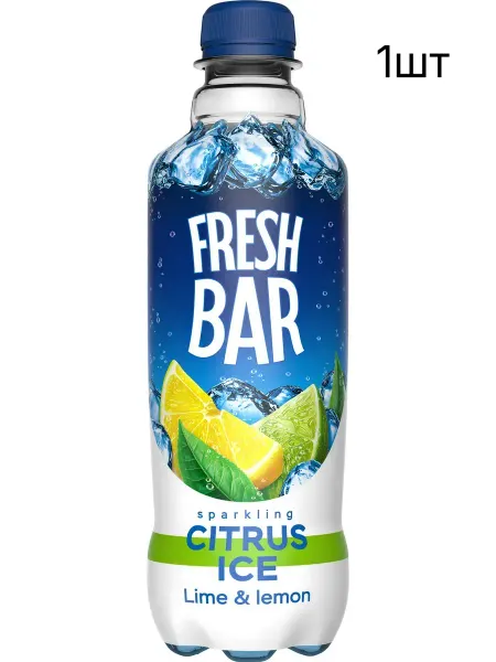 Напиток газированный Fresh Bar Лайм-лимон, 480мл