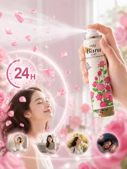 Дезодорант-спрей женский Pixy Bara Rose, 100 мл Дубай