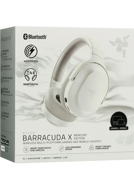 Razer Беспроводные наушники Baracuda x белые игровые