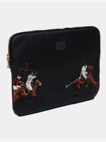 Клатч Santa Barbara Polo & Racquet Club, для ноутбука, искусственная кожа, черный