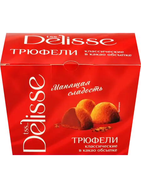 DELISSE Конфеты Трюфель классический в какао обсыпке, 175г