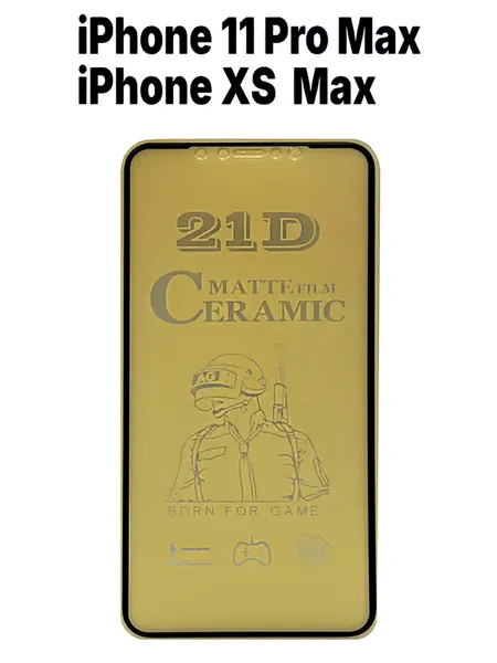 Защитное матовое стекло Ceramics 21D для Apple iPhone 11 Pro Max/XS Max, противоударное, гибкое