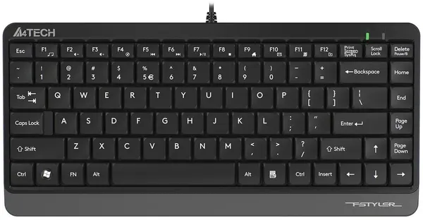 Клавиатура A4 Fstyler FK11 серый USB slim
