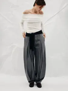 Брюки Befree barrel fit из хлопка