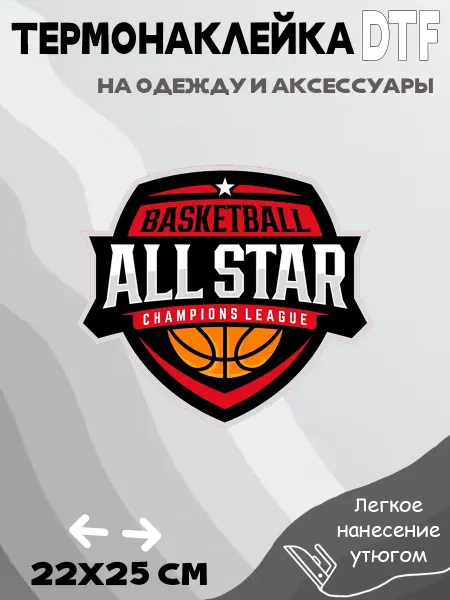 Crazy Print Термонаклейка Basketball Chempions league
