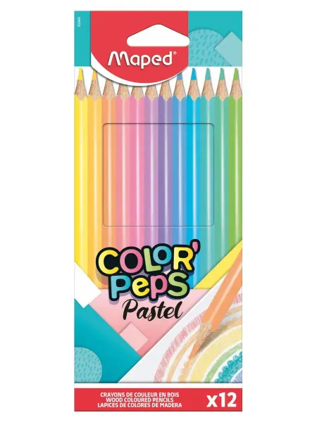 MAPED Карандаши цветные пастельные 12 цв COLOR'PEPS PASTEL