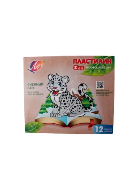 Луч (канцтовары) Пластилин 12цв 180гр. ZOO, карт.кор. 2 шт
