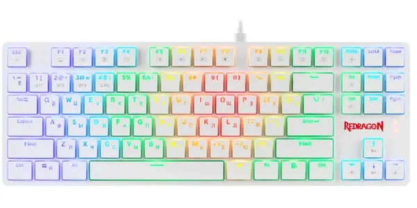 Клавиатура механическая Redragon Anubis RGB Bluetooth, Wireless, USB белая