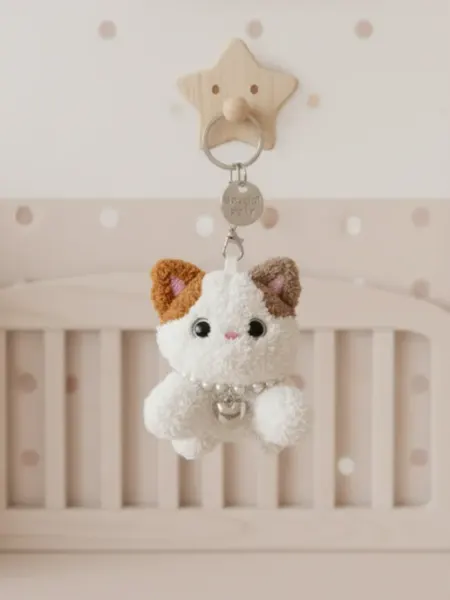 Toys Room Мягкий брелок подвеска котик 9 см