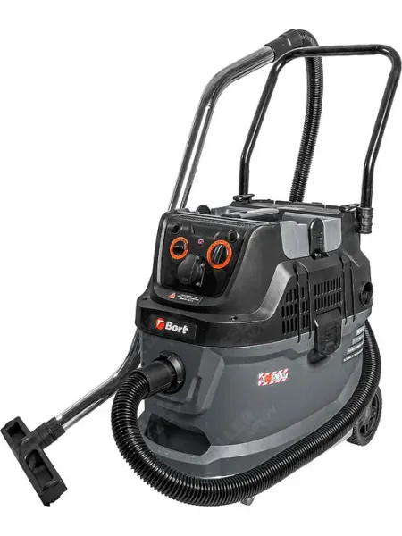 BORT Строительный пылесос с розеткой BAX-600E +ПОДАРОК!