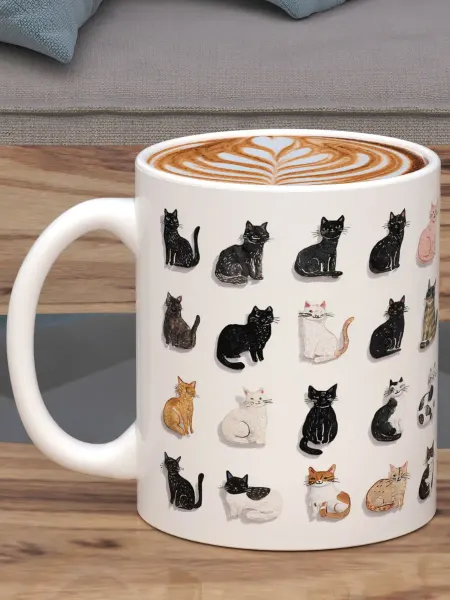 Без бренда Кружка для кофе с котиками
