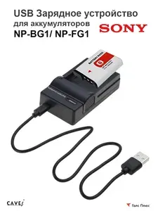 USB Зарядное устройство Cavei BC-CSG/ BC-CSX type-c для NP-BG1/ NP-FG1/ NP-BX1