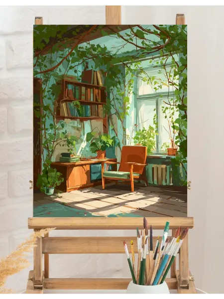 Art on Canvas Любимое старое кресло Картина по номерам на холсте 40х50 см