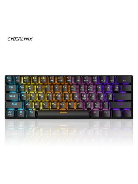 CyberLynx Клавиатура проводная BD61 черный Red switch
