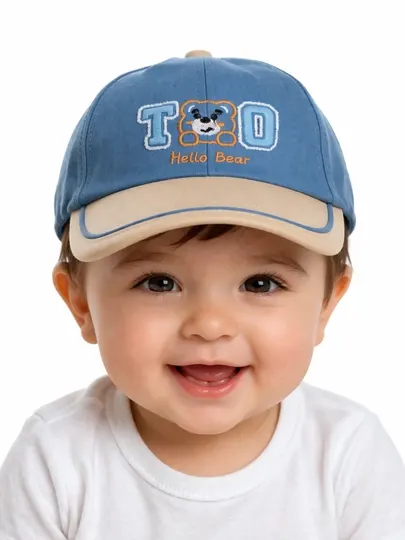 Детская кепка Hello Bear, летняя панама, защита от солнца, регулируемая