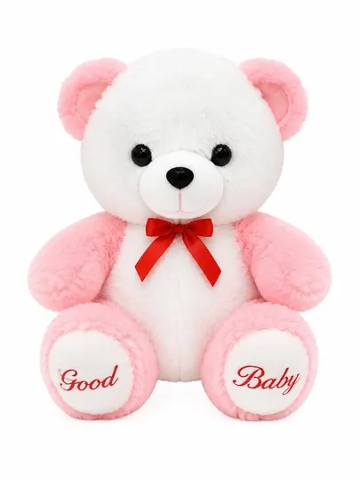 Мягкий мишка с красным бантом, цветная плюшевая игрушка teddy bear, подарочный мишка