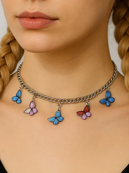 Beatrice Jewellery Цепочка чокер с бабочками